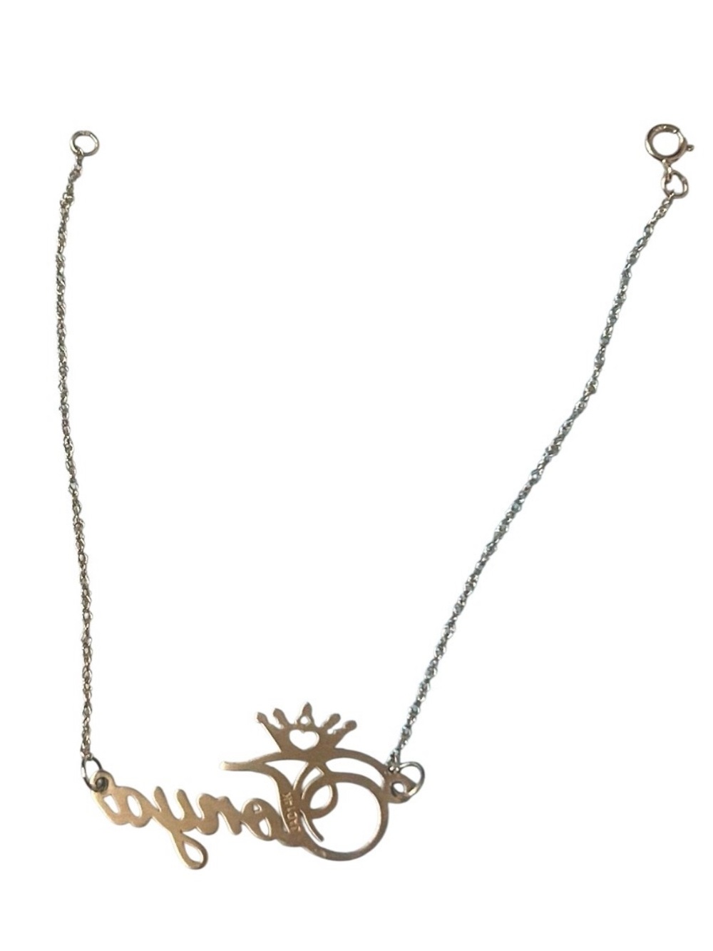 14K Nameplate Tonya Gold Bracelet with Crown Accent - Women's Jewelry